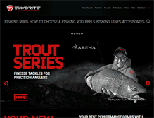 Tablet Screenshot of favorite-fishing.com